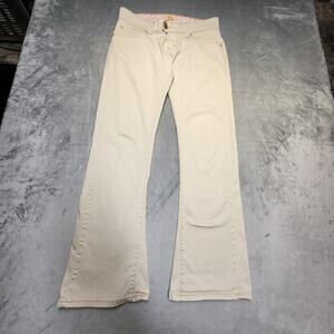 Vintage Levi's Pants Womens 9M Beige Chino Slouch Flare Twill Stretch Casual